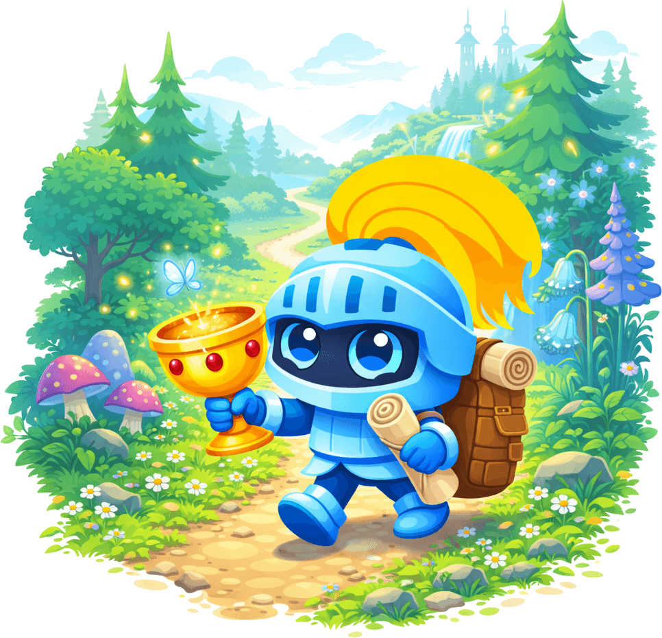 Lucan exploring a magical forest path